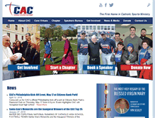 Tablet Screenshot of catholicathletesforchrist.org